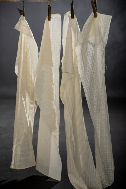 Chequered Stripe Natural Indian Cotton - Merchant & Mills - Simplifi Fabric