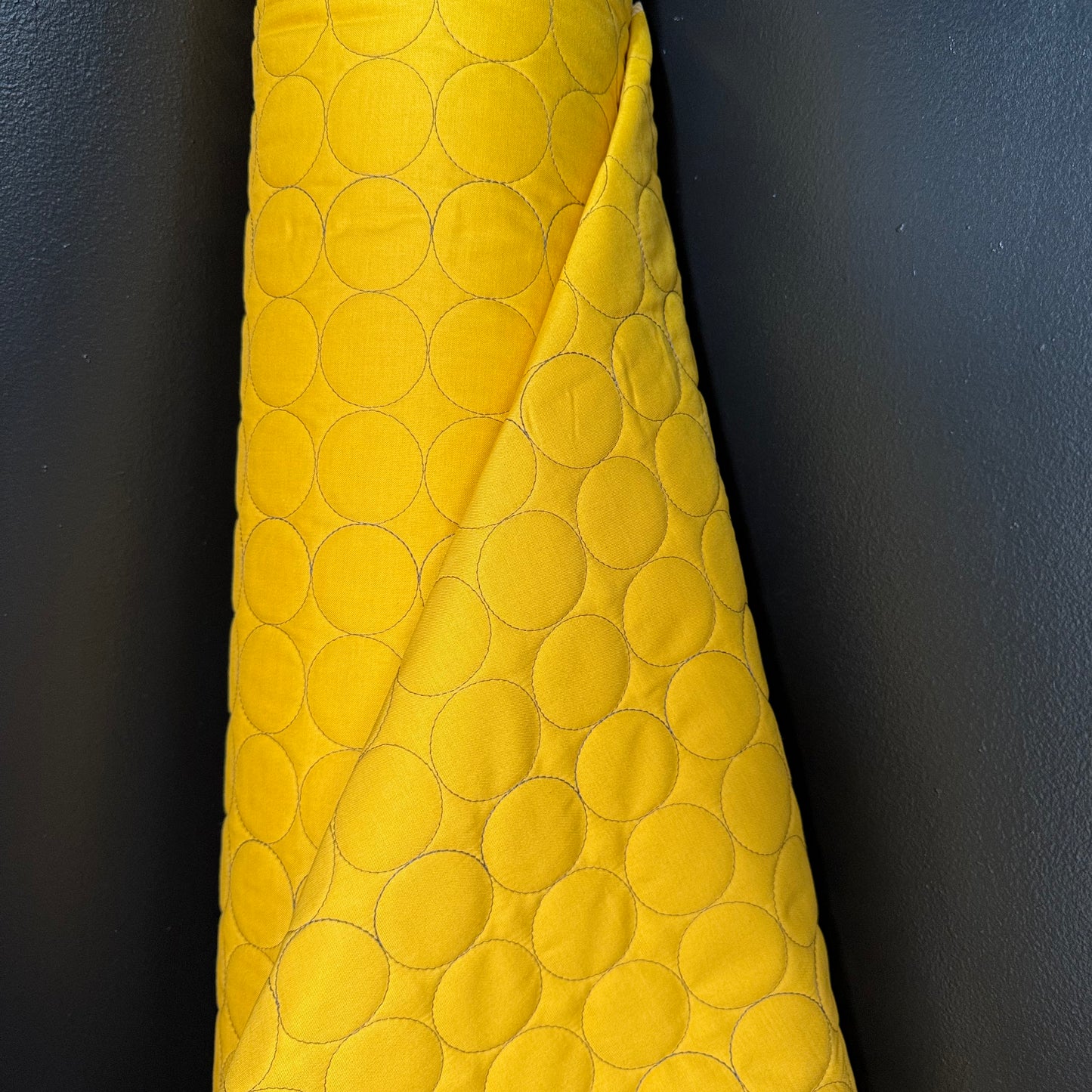 Circle Stitch Quilted - Japanese Import - Yellow/Khaki