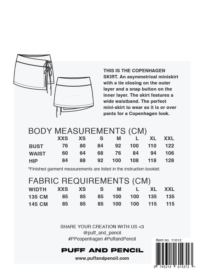 Copenhagen Skirt - Paper Sewing Pattern - Puff And Pencil - Simplifi Fabric