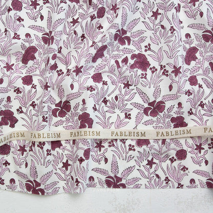Cozy Floral - Purple - Indian Block Prints Cottage - Fableism Supply Co. - Simplifi Fabric