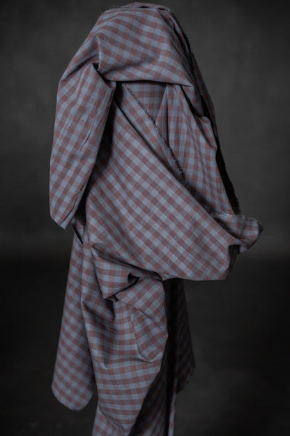 Damson Organic Cotton Linen Gingham - Merchant & Mills - Simplifi Fabric