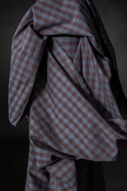 Damson Organic Cotton Linen Gingham - Merchant & Mills - Simplifi Fabric