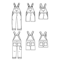 LYON Overalls - Women 34/52 Paper Sewing Pattern - Ikatee