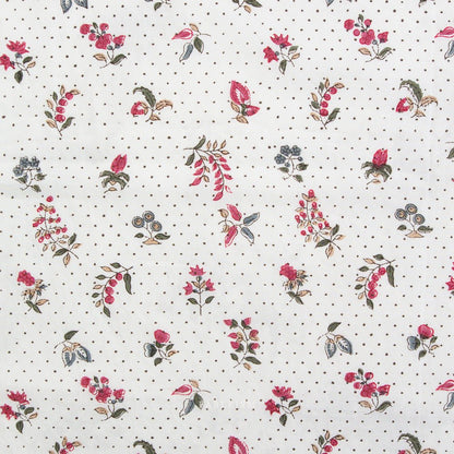 Dottie Floral - Cream - Indian Block Prints Cottage - Fableism Supply Co. - Simplifi Fabric