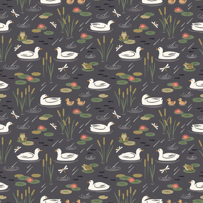 Duck Pond - Spring Showers - Ann Gardner - Cloud 9 Fabrics - Poplin - Simplifi Fabric