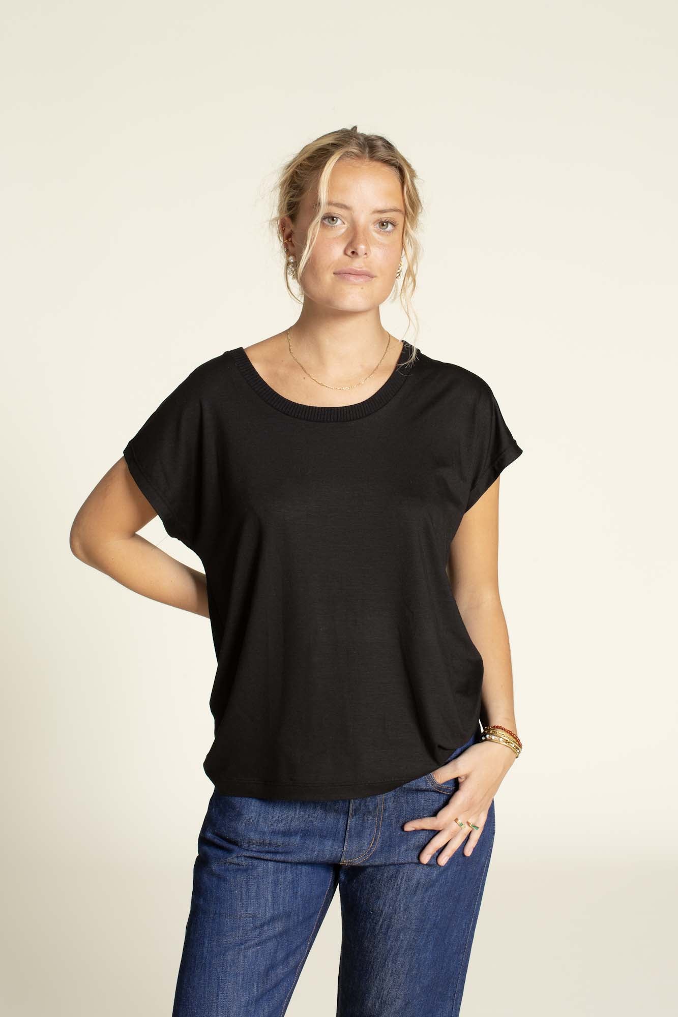 Easy T-Shirt Paper Pattern - Wardrobe by Me - Simplifi Fabric