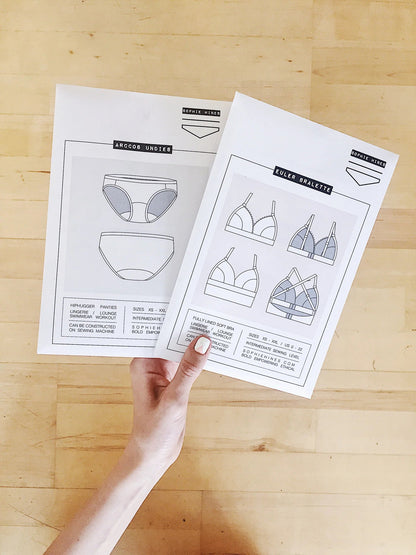 Euler Bralette - Paper Sewing Pattern - Sophie Hines - Simplifi Fabric