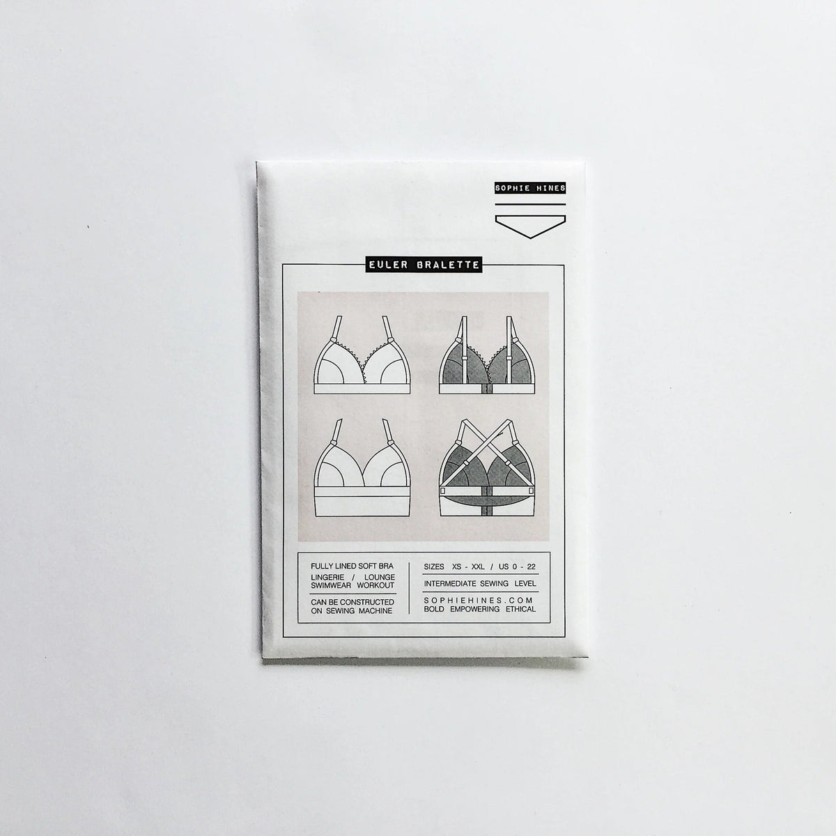Euler Bralette - Paper Sewing Pattern - Sophie Hines - Simplifi Fabric