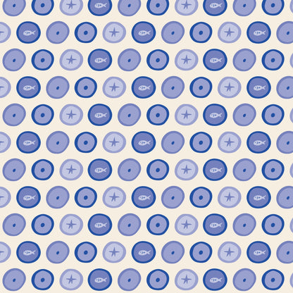 Festival Shields - Ivory - The Iliad - Aidi Riera - Cloud 9 Fabrics - Poplin - Simplifi Fabric