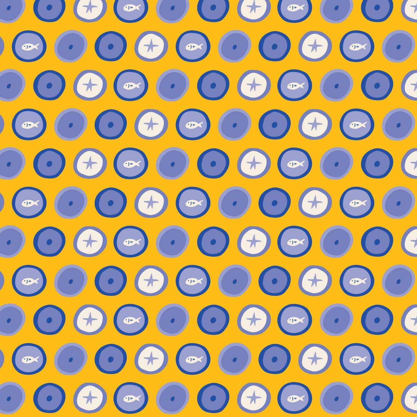 Festival Shields - Yellow - The Iliad - Aidi Riera - Cloud 9 Fabrics - Poplin - Simplifi Fabric
