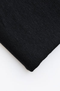 Fine 2x1 Rib Jersey TENCEL™ Lyocell Organic Cotton - OEKO-TEX® -  MeetMILK - Black