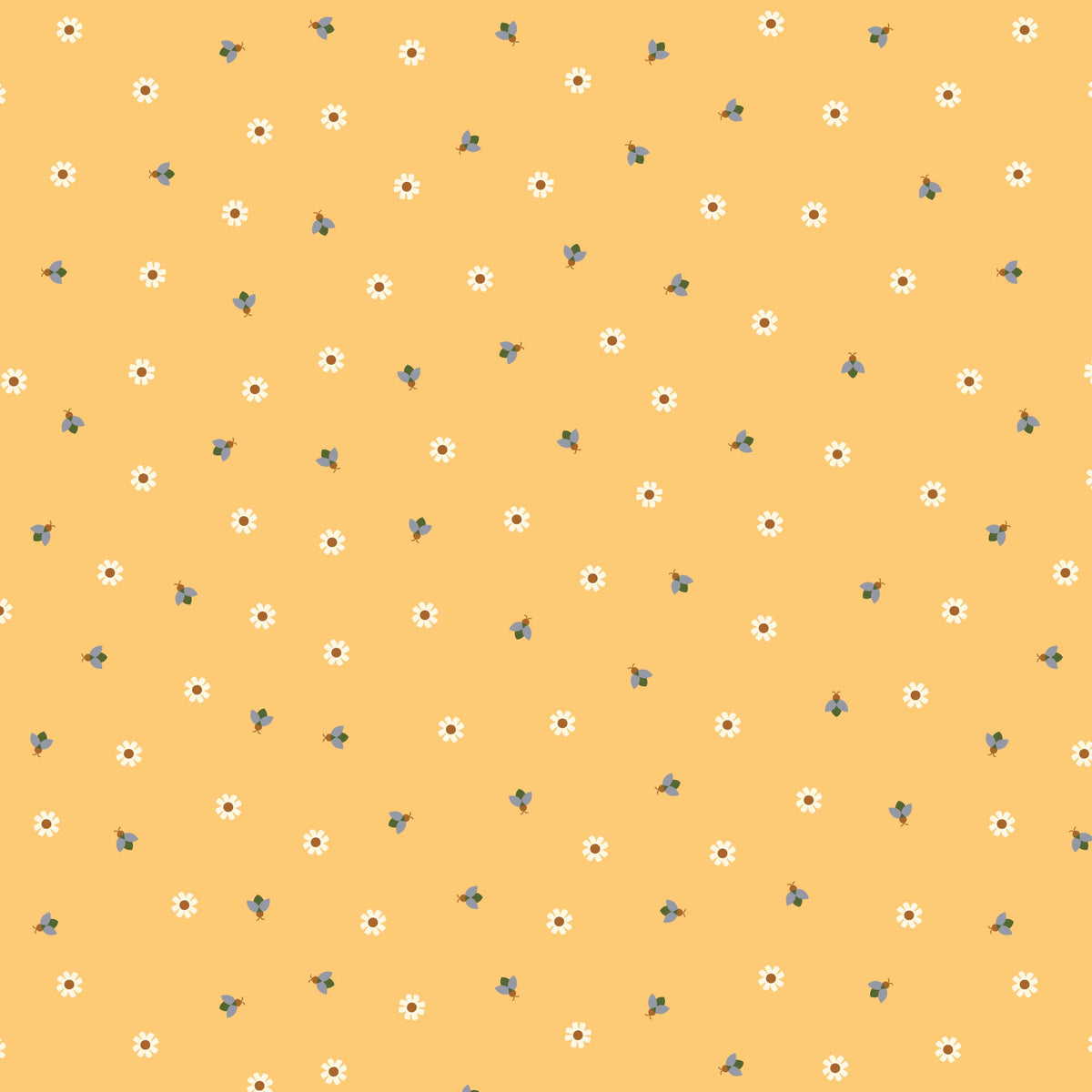 Firefly Twilight - Yellow - Firefly Moon - Leah Duncan - Cloud 9 Fabrics - Poplin - Simplifi Fabric