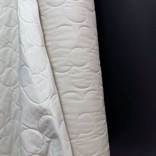 Floral Stitch Quilted - Japanese Import - Parchment - Simplifi Fabric