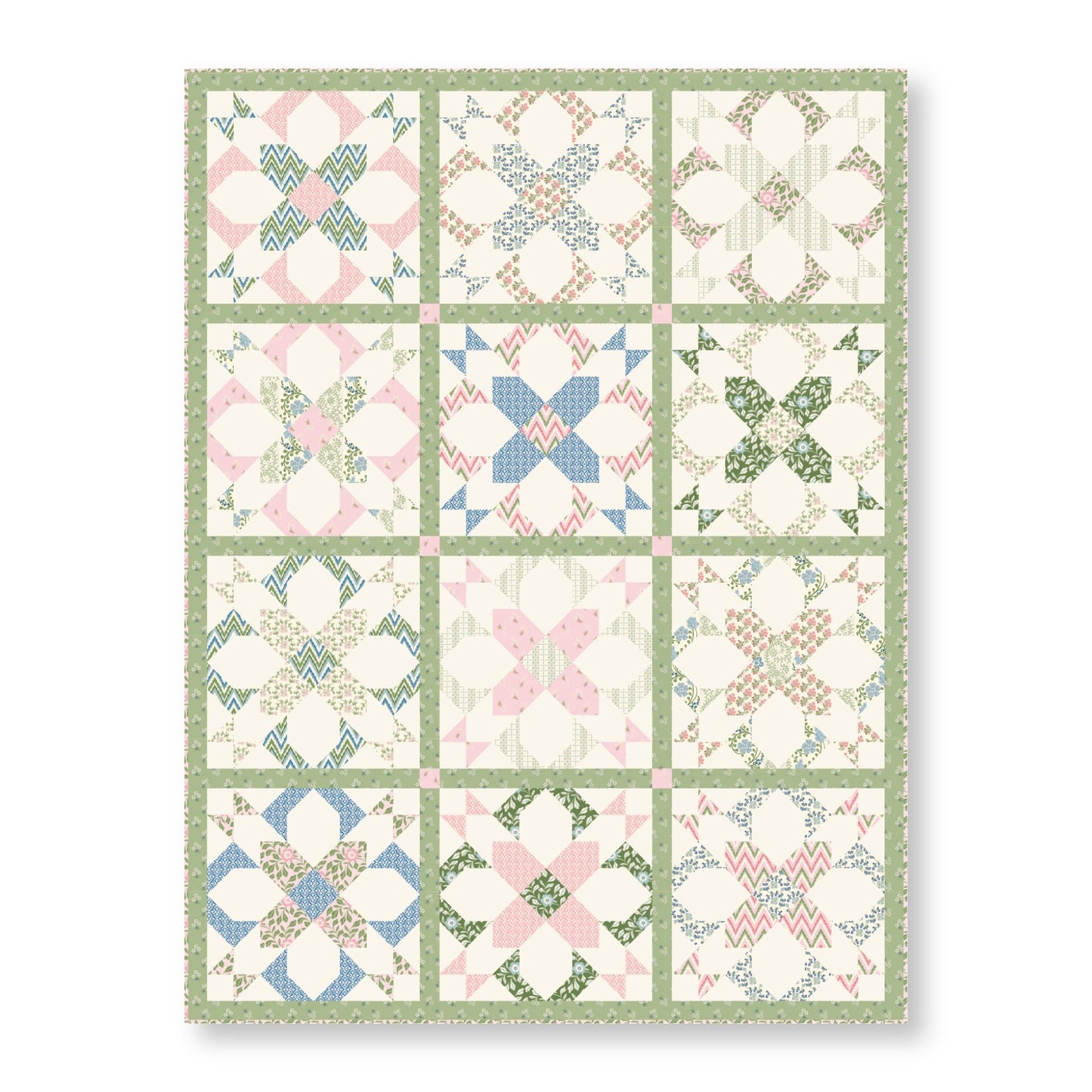 Flowering Lace - Blue - Summer Garden - House Of Haricot - Cloud 9 Fabrics - Poplin - Simplifi Fabric