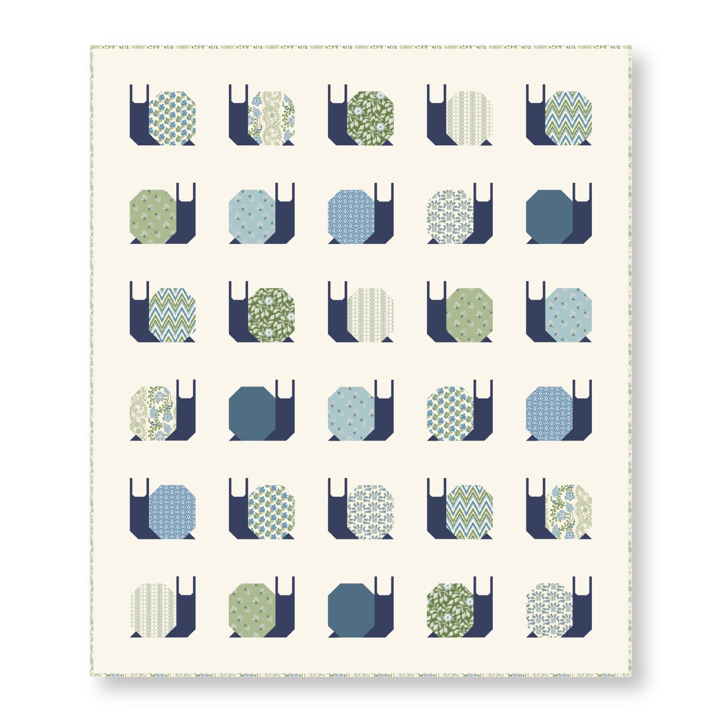 Flowering Lace - Blue - Summer Garden - House Of Haricot - Cloud 9 Fabrics - Poplin - Simplifi Fabric