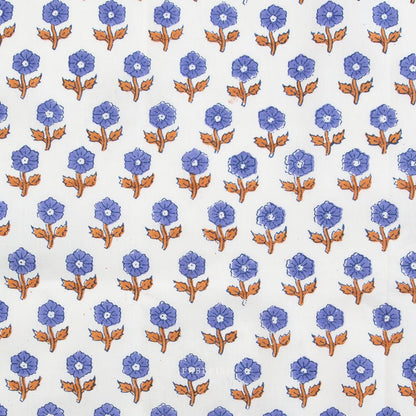 Flowerling - Violet - Indian Block Prints Cottage - Fableism Supply Co. - Simplifi Fabric