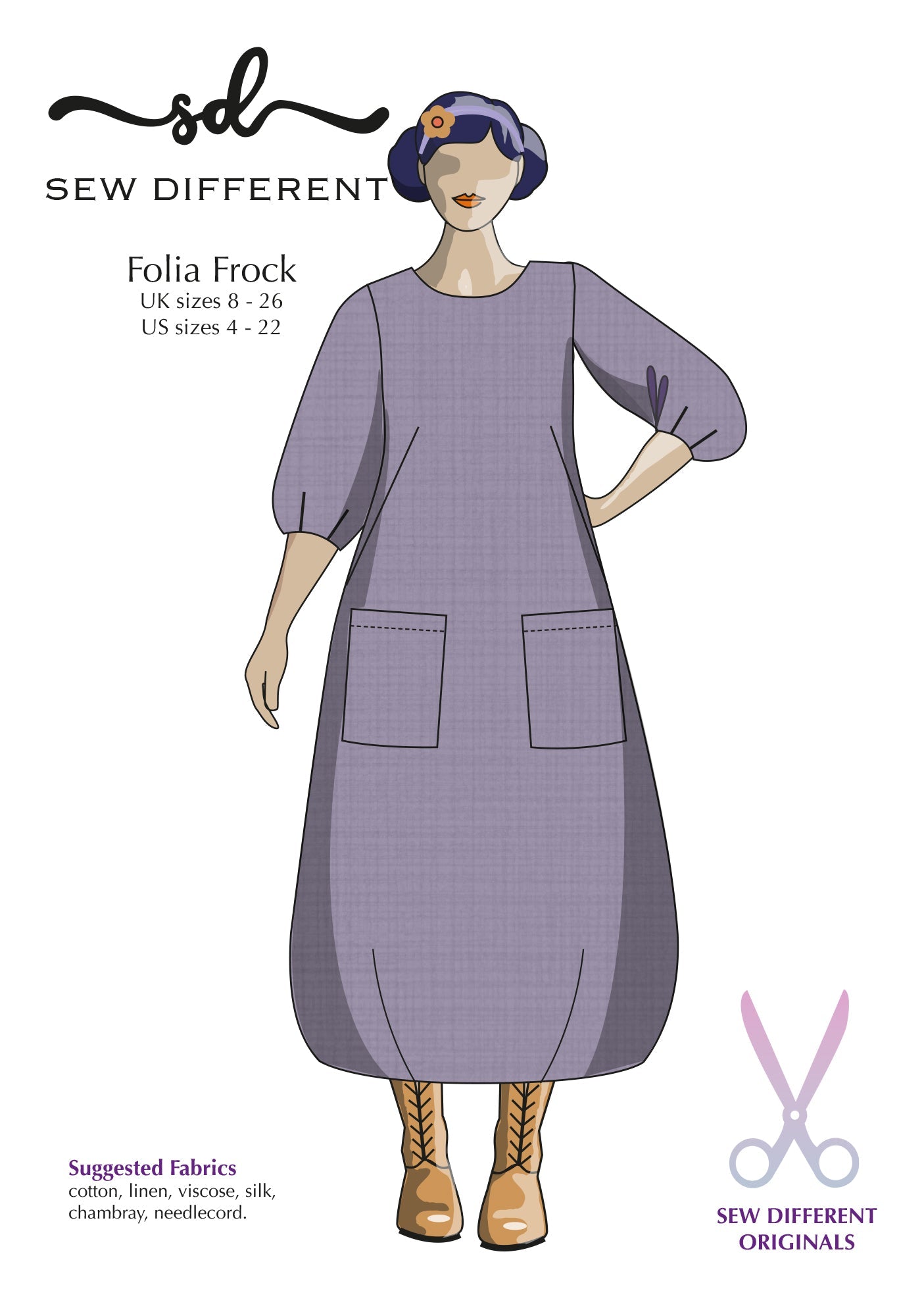 Folia Frock - Paper Sewing Pattern - Sew Different - Simplifi Fabric