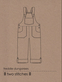 Freddie Dungarees & Dress (3-9 Years) - Kids Paper Sewing Pattern - Two Stitches Patterns