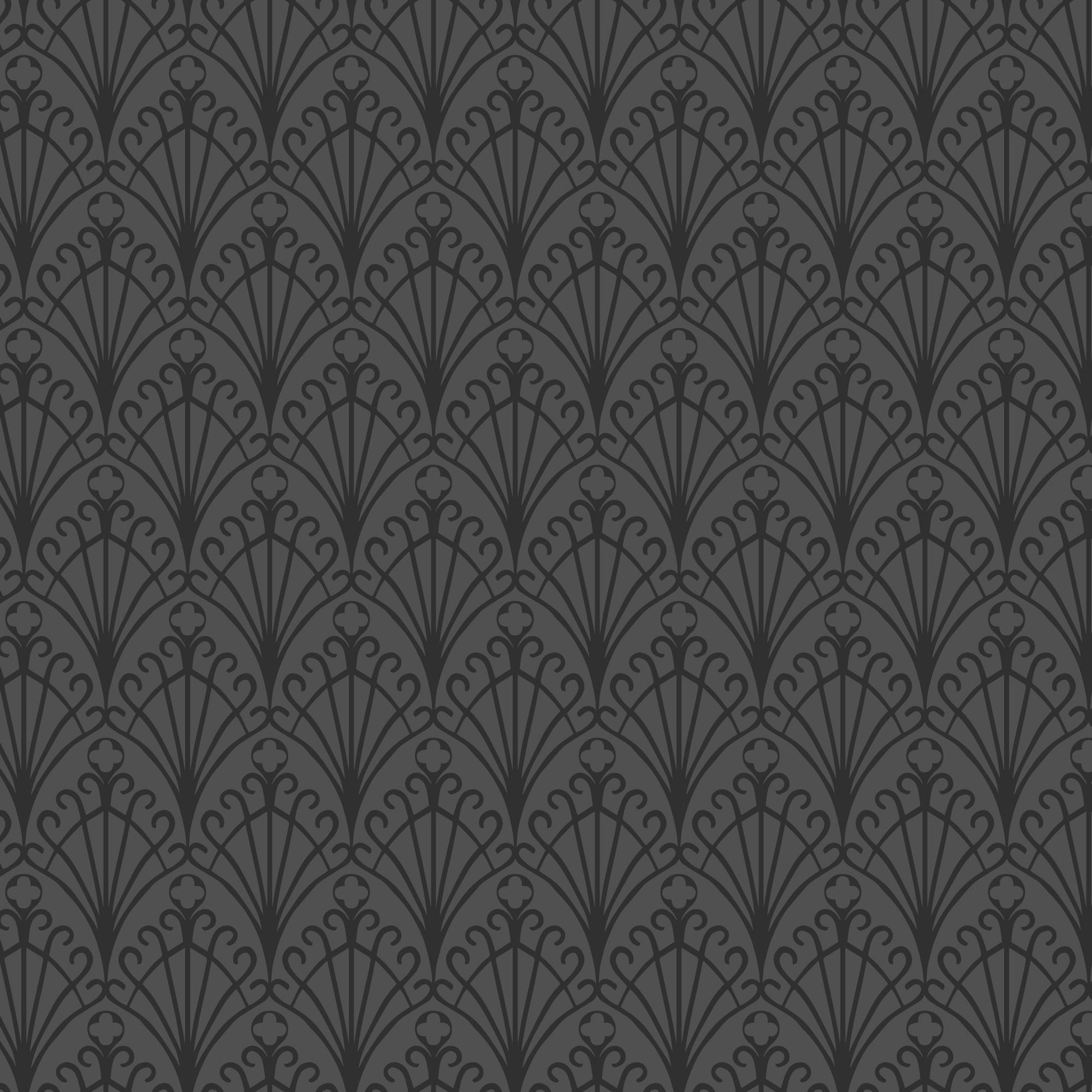 Garden Gate - Ebony - Twilight Reverie - Lisee Ree Designs - Cloud 9 Fabrics - Poplin - Simplifi Fabric