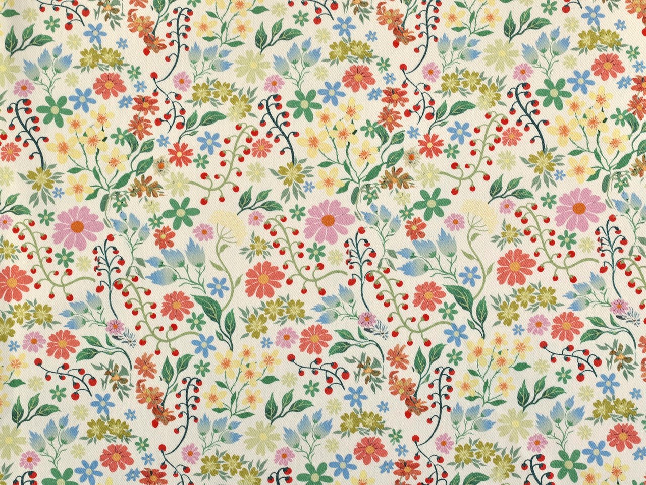 Garden Vine Denim - Ivory - Oeko - Tex 100 - Fabric Godmother - Simplifi Fabric