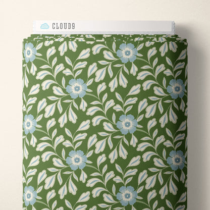 Garden Whispers - Green - Summer Garden - House Of Haricot - Cloud 9 Fabrics - Poplin - Simplifi Fabric