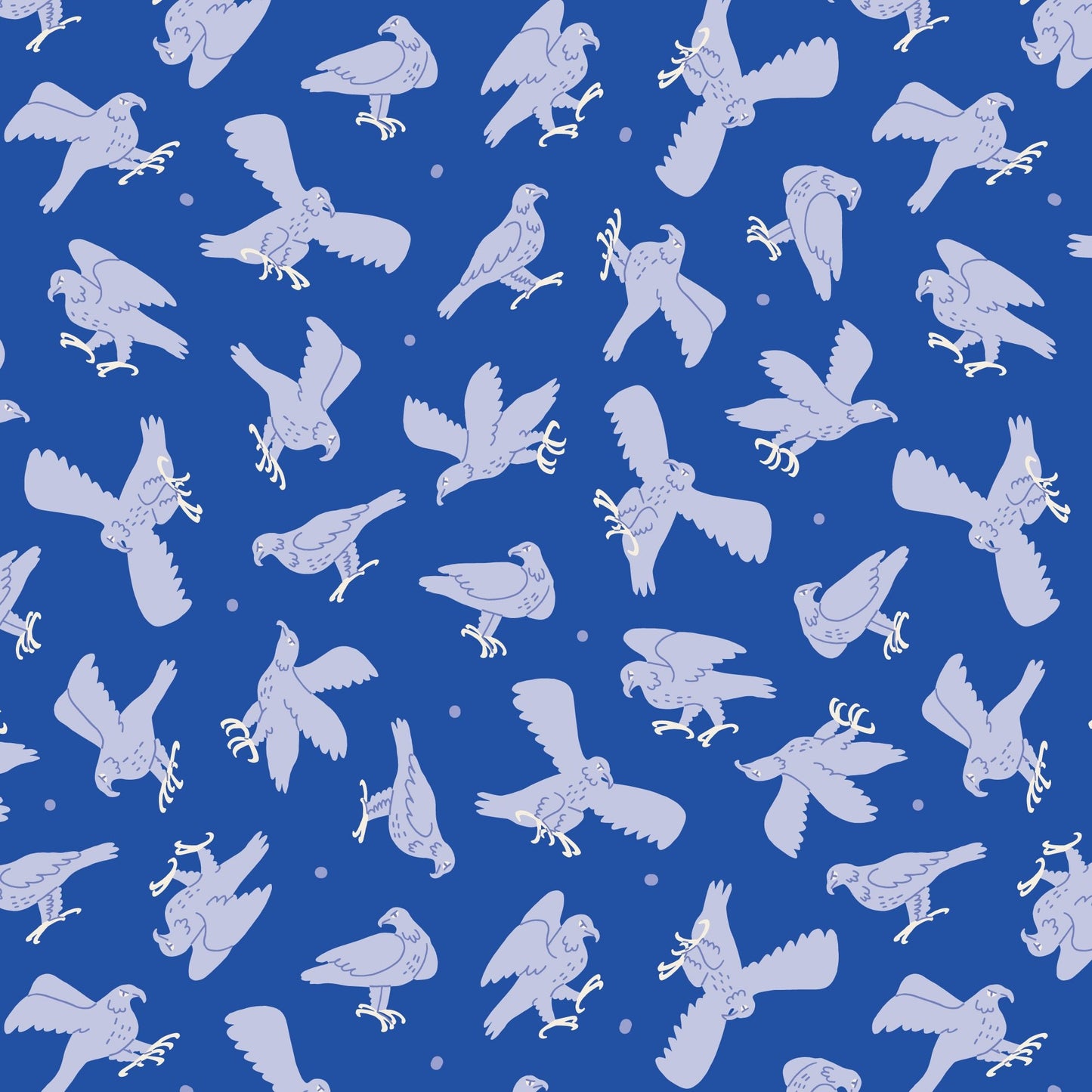 Golden Divine Eagles - Blue - The Iliad - Aidi Riera - Cloud 9 Fabrics - Poplin - Simplifi Fabric