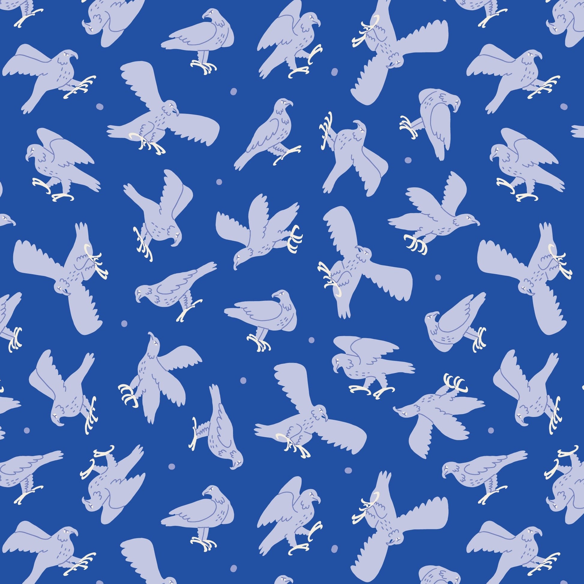 Golden Divine Eagles - Blue - The Iliad - Aidi Riera - Cloud 9 Fabrics - Poplin - Simplifi Fabric