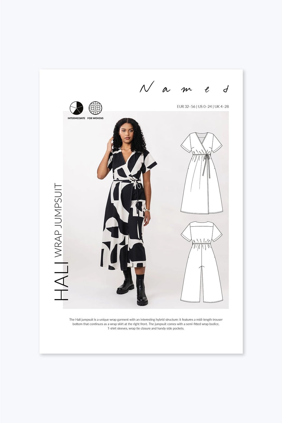 Hali Wrap + Jumpsuit - Named Clothing - Sewing Pattern - Simplifi Fabric