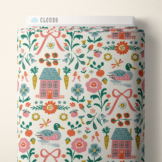 Homestead - Ivory - Happy Homestead - Samantha Johnson - Cloud 9 Fabrics - Poplin - Simplifi Fabric