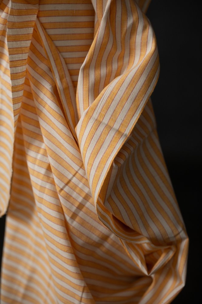 Kumquat Stripe Handwoven Indian Cotton - Merchant & Mills - Simplifi Fabric