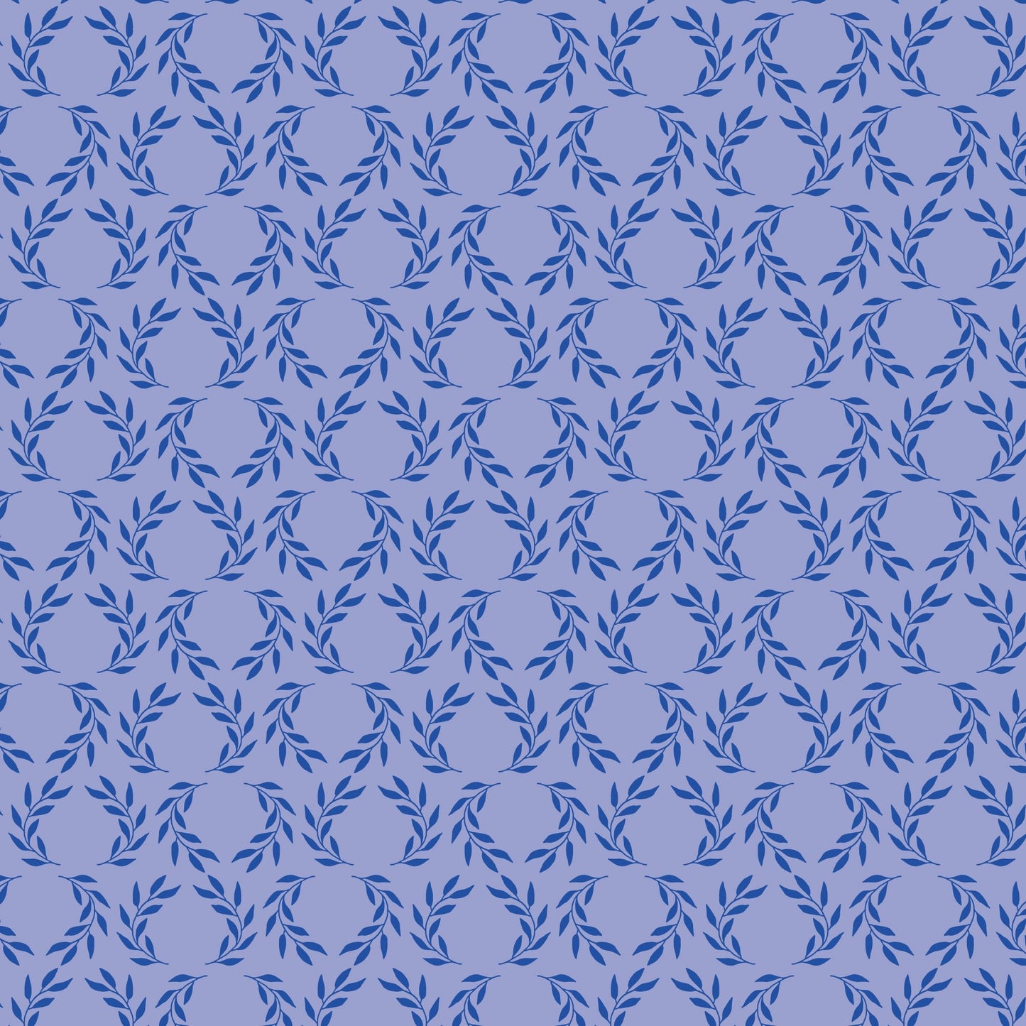 Laurel Leaves - Blue - The Iliad - Aidi Riera - Cloud 9 Fabrics - Poplin - Simplifi Fabric