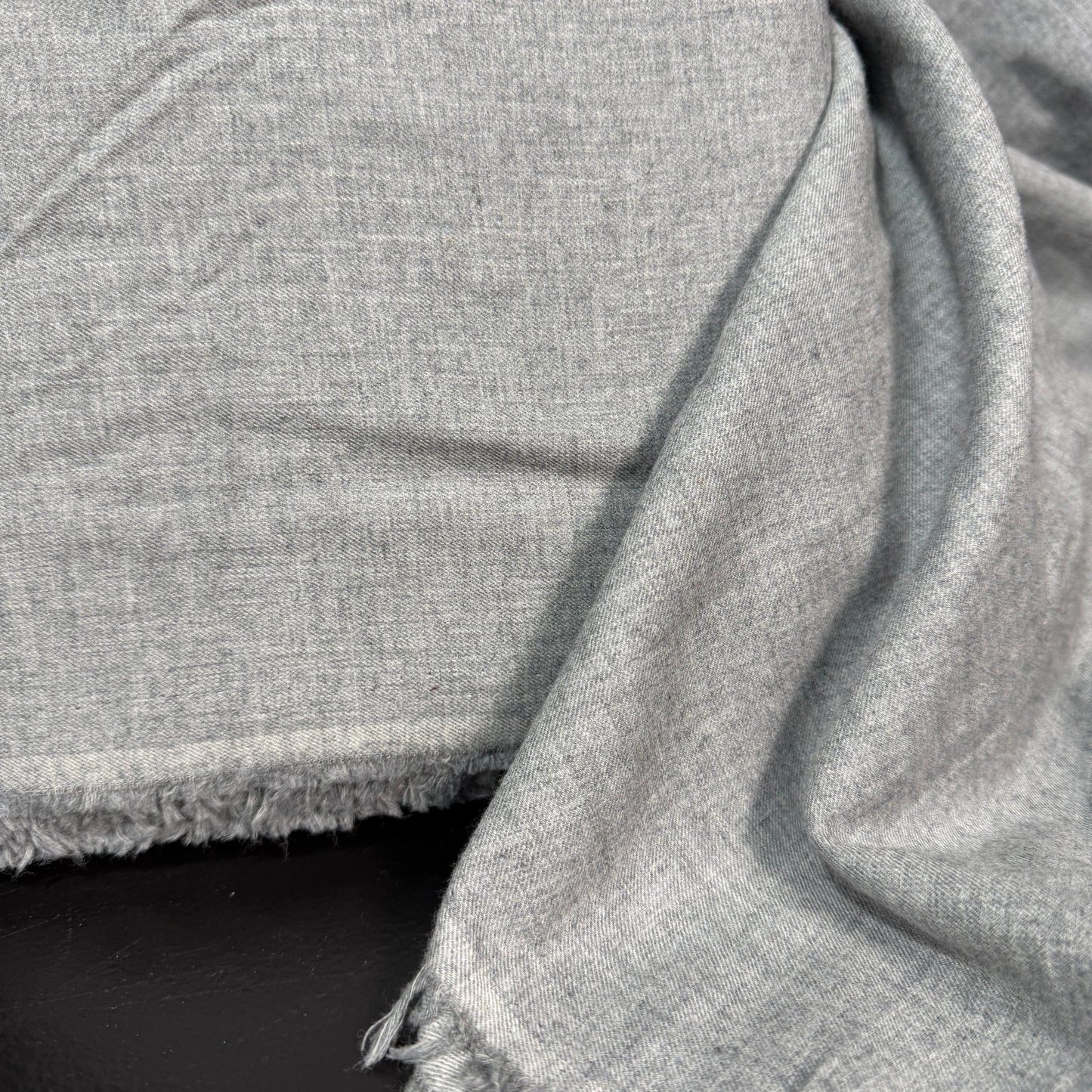 Light Grey Flannel Chambray - Deadstock - Simplifi Fabric