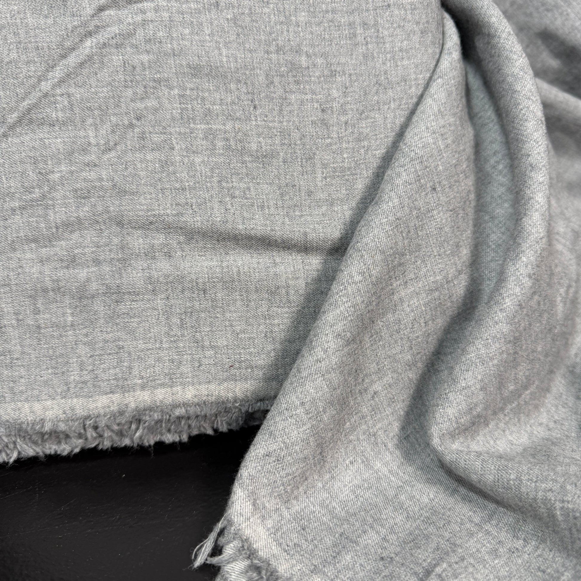 Light Grey Flannel Chambray - Deadstock - Simplifi Fabric