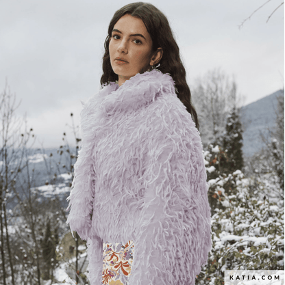 Lilac Feather Hair Vegan Faux Fur - Katia - Simplifi Fabric