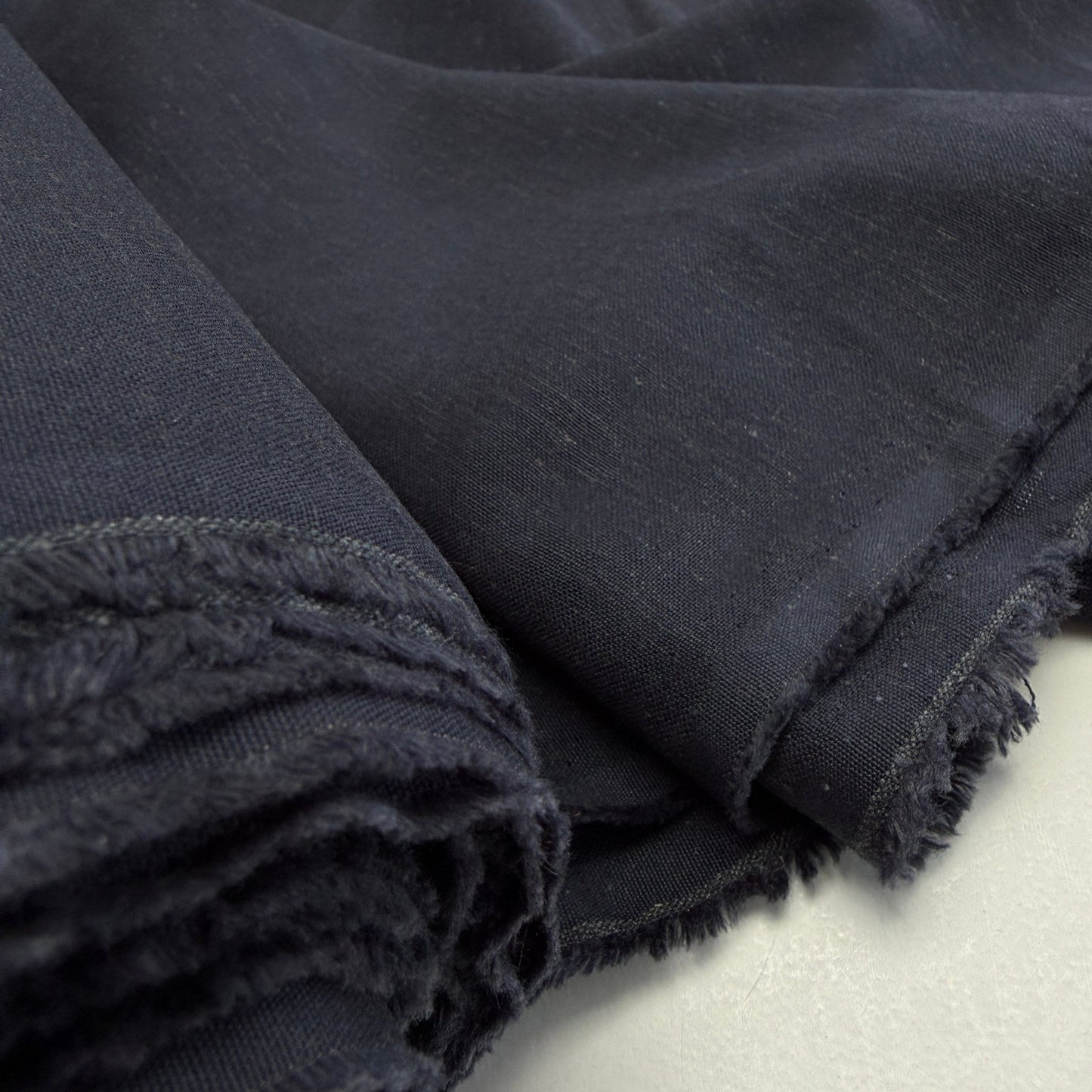 Linen + Viscose + Cotton Mix - Deepest Ocean - Simplifi Fabric