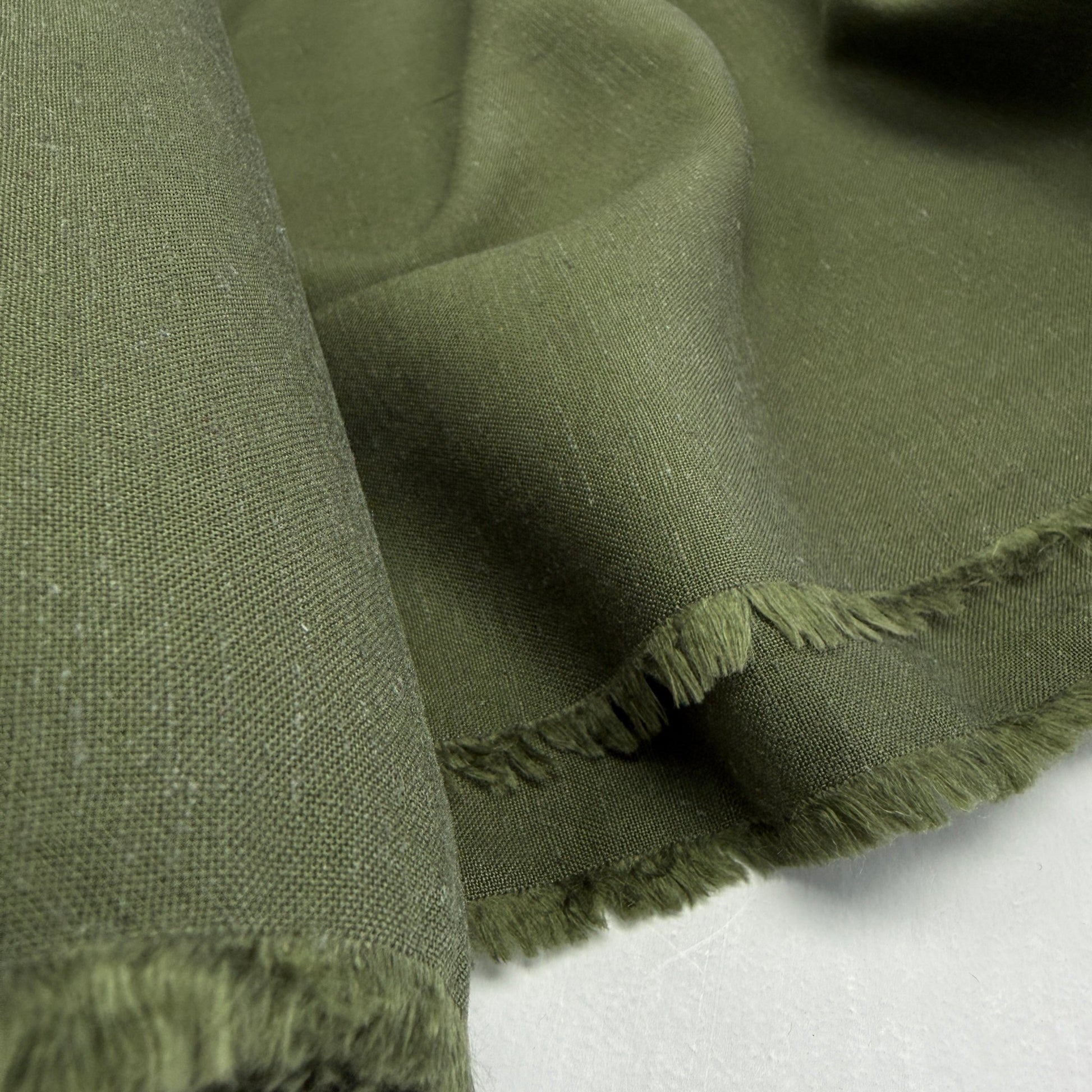 Linen + Viscose + Cotton Mix - Forest Olive - Simplifi Fabric
