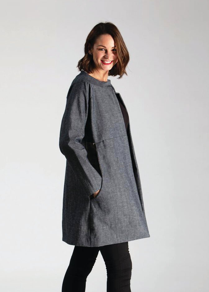 Longline Jacket - Paper Sewing Pattern - Sew Different - Simplifi Fabric