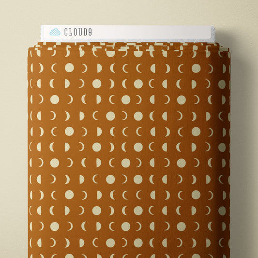 Lunar - Brown - Firefly Moon - Leah Duncan - Cloud 9 Fabrics - Poplin - Simplifi Fabric