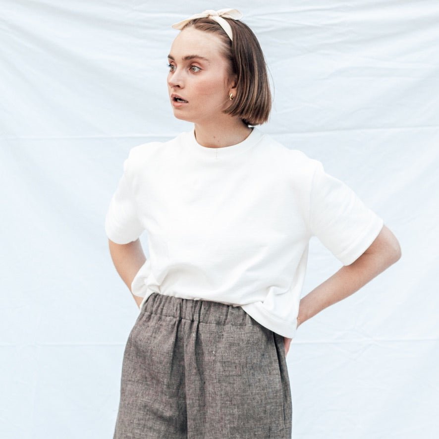 MADE - LINE Bundle Easy Tee Shirt , Shorts, Pants + Sweatshirt PDF Sewing Pattern - Madswick - Simplifi Fabric