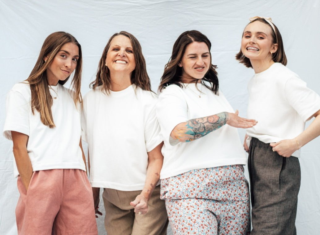 MADE - LINE Bundle Easy Tee Shirt , Shorts, Pants + Sweatshirt PDF Sewing Pattern - Madswick - Simplifi Fabric