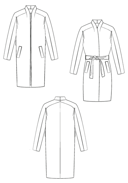 Marcello Coat Paper Sewing Pattern - Maison Fauve - Simplifi Fabric