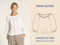 Moira Blouse Womens Paper Pattern - Wardrobe by Me - Simplifi Fabric