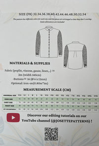 Molly - Womens Shirt- Josette Patterns