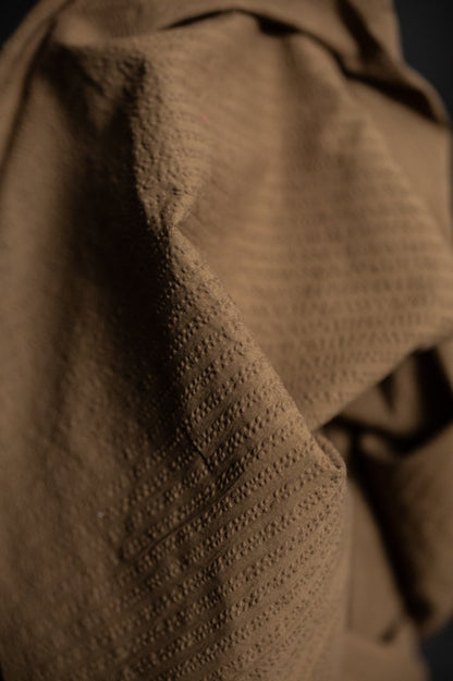 Muddy Moss Seersucker Stripe Indian Organic Cotton - Merchant & Mills - Simplifi Fabric
