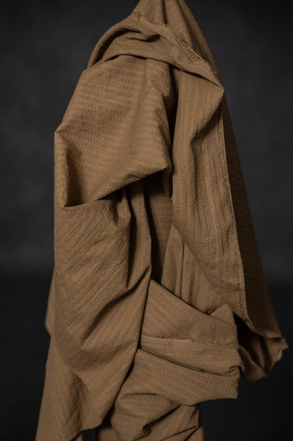 Muddy Moss Seersucker Stripe Indian Organic Cotton - Merchant & Mills - Simplifi Fabric
