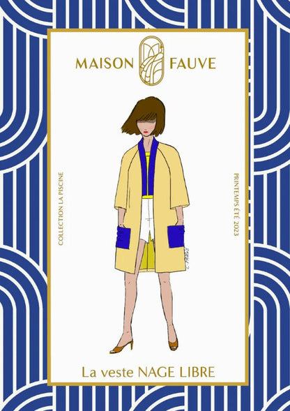 Nage Libre Jacket Paper Sewing Pattern - Maison Fauve - Simplifi Fabric