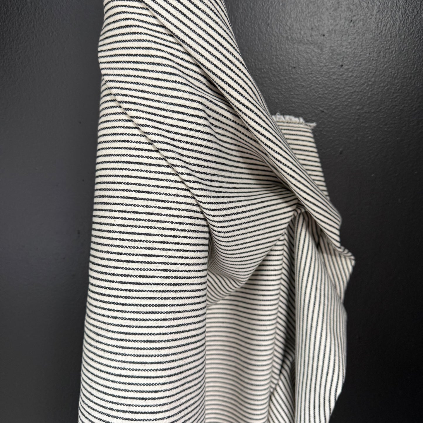 Striped Hickory - Japanese Import - Natural White/Black Stripe