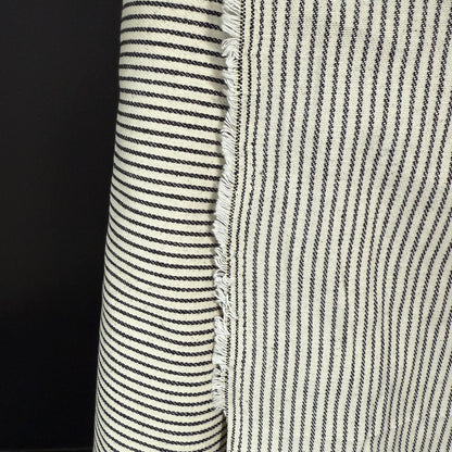 Striped Hickory - Japanese Import - Natural White/Black Stripe