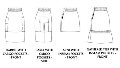 Nox Skirt - Paper Sewing Pattern - Sew Different