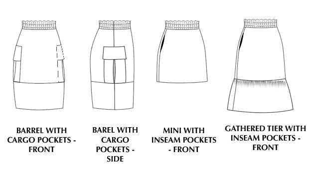 Nox Skirt - Paper Sewing Pattern - Sew Different - Simplifi Fabric